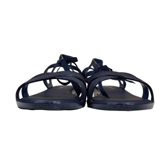 Melissa x Jason Wu Womens 9 Ophelia Low Sandal in Dark Blue Glitter NEW - Picture 4 of 12